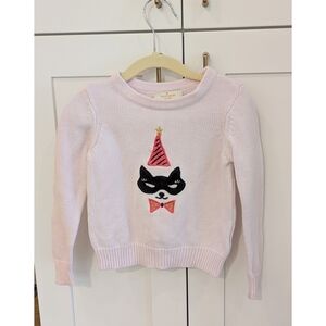 Kate Spade Pink Cat Party Sweater
